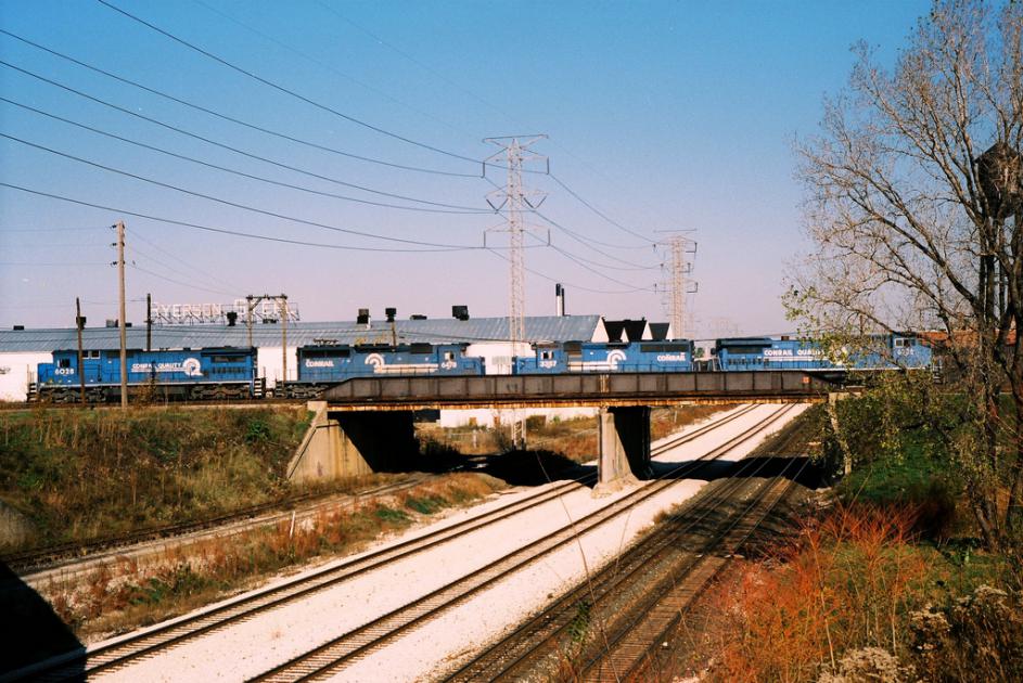 CR 6028 at Western Ave Chicago, IL Conrail Photo Archive