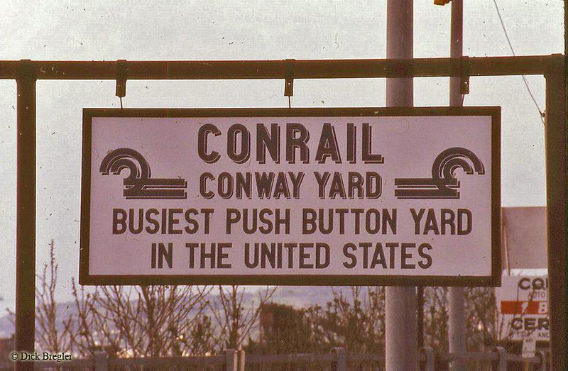 Conway Yard sign Conway, PA 1983 Conrail Photo Archive