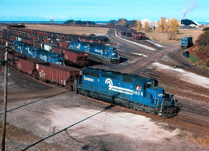 CR 0808 SD40 at Conrail's Ashtabula Harbor Yard Conrail Photo Archive