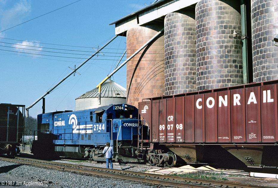 CR 2744 at Turbotville, PA 11/7/1987 Conrail Photo Archive